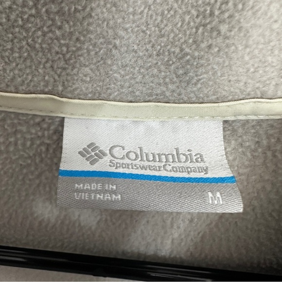 Columbia Fleece Sweatshirt 1/2 Button Pullover Grey Women's Warm Cozy - Picture 2 of 3